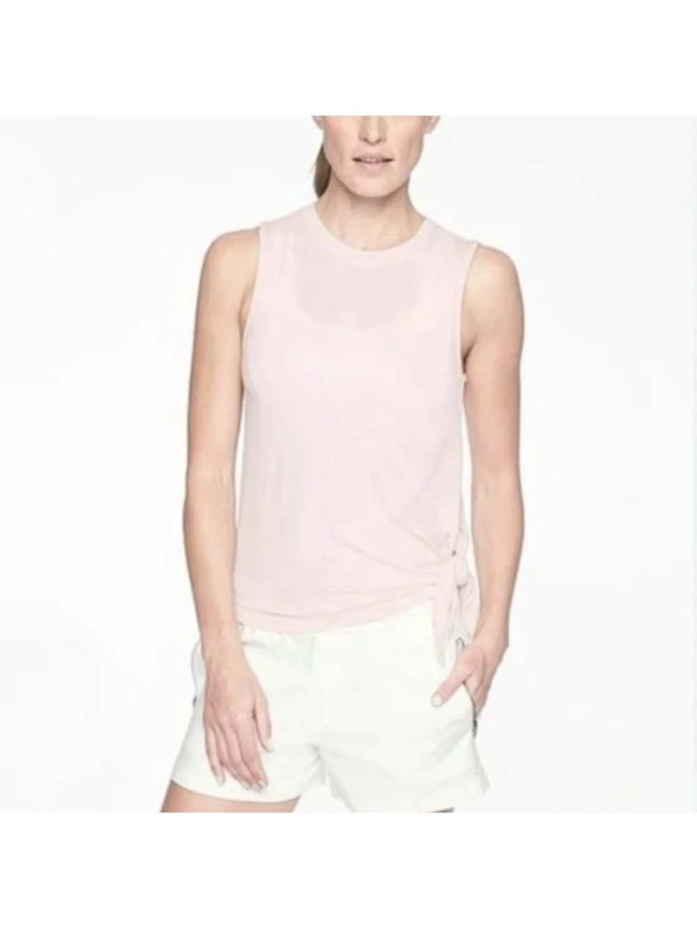 Athleta Cloudlight Asym Side Tie Tank size L